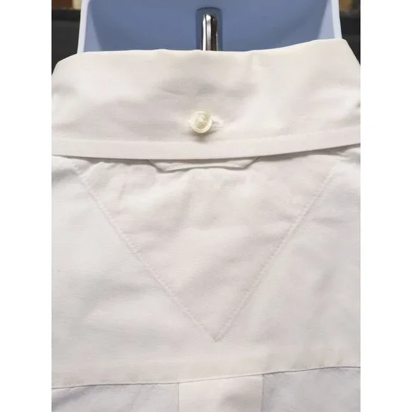 Vtg 2002 Tommy Hilfiger Mens XL Short Sleeve Button Down Yellow/Navy/White Shirt - Picture 7 of 8